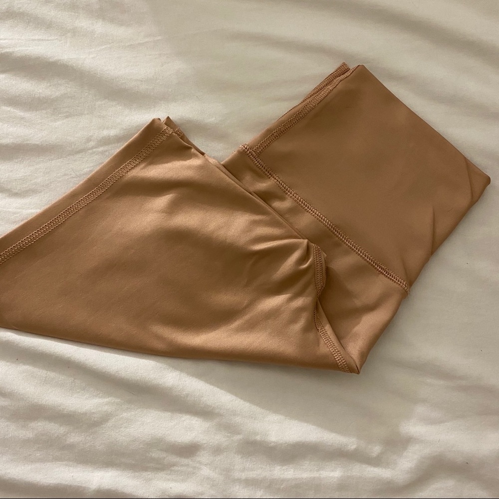Aerie Play Shine Bike Shorts Raw Sienna Medium